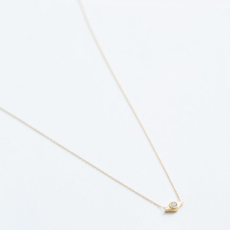 Stephanie Grace Jewellery- truthful eye diamond necklace- solid 14k gold