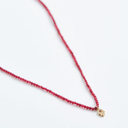 Stephanie Grace Jewellery- mini hamsa coral diamond necklace- solid 14k gold