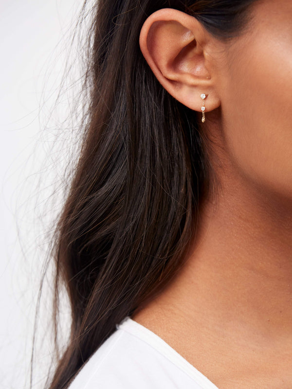Stephanie Grace Jewellery- diamond chain earrings- solid 14k gold