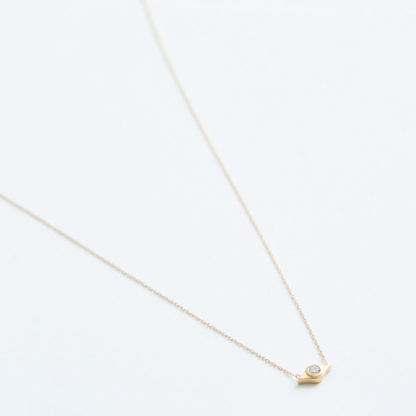 Stephanie Grace Jewellery- truthful eye diamond necklace- solid 14k gold