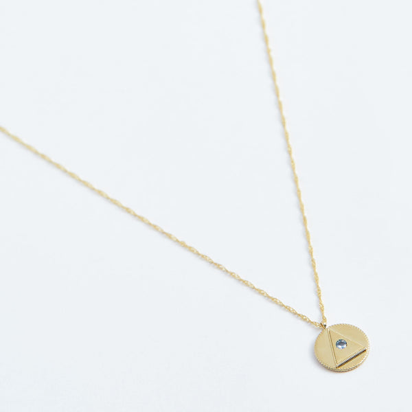 Third Eye Coin Necklace - Solid 14k Gold - Stephanie Grace Jewellery