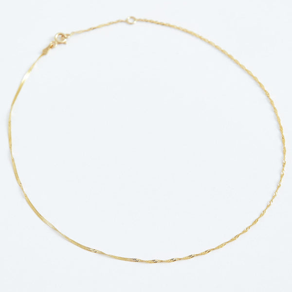 Twist Chain Choker - Solid 14k Gold - Stephanie Grace Jewellery