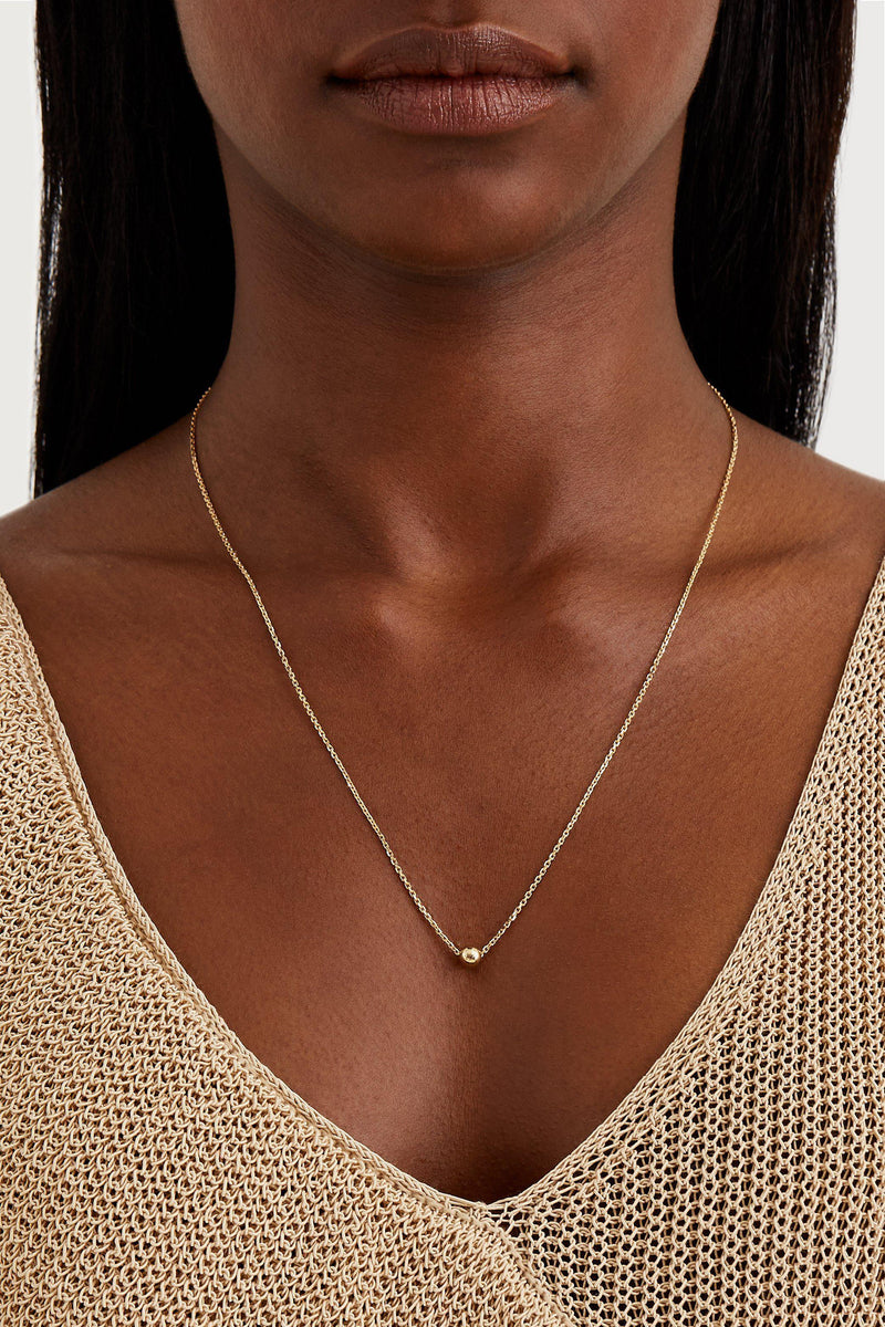 Bead Necklace - Solid 14k Gold - Stephanie Grace Jewellery