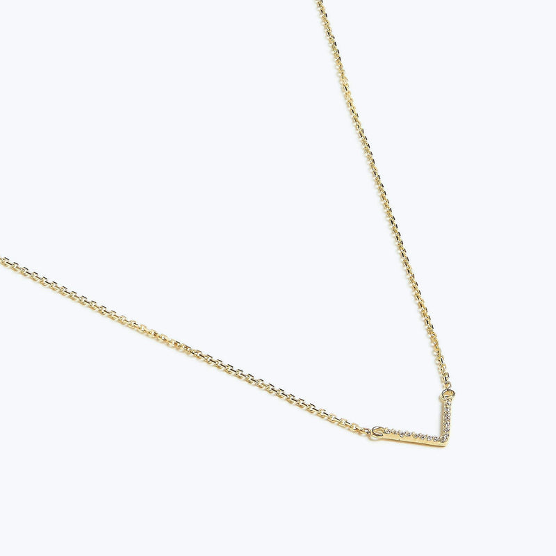 V Necklace - Solid 14k Gold - Stephanie Grace Jewellery