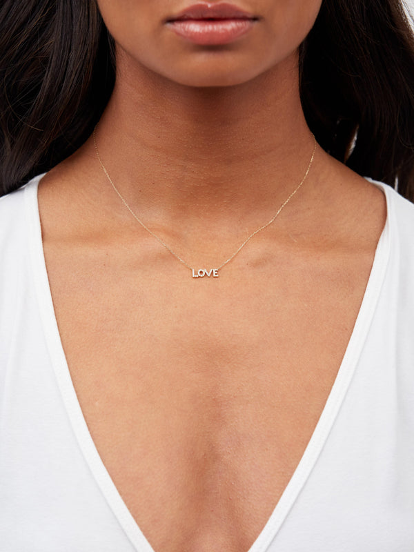 Love Diamond Necklace in Solid 14k Gold | Stephanie Grace Jewellery