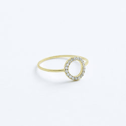 Stephanie Grace Jewellery- circle diamond ring- solid 14k gold