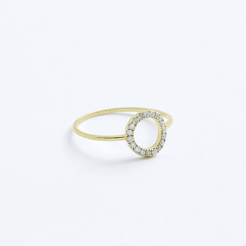 Stephanie Grace Jewellery- circle diamond ring- solid 14k gold