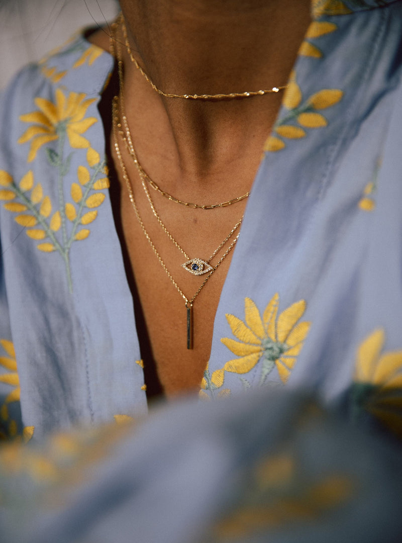 Stephanie Grace Jewellery- bar necklace- solid 14k gold